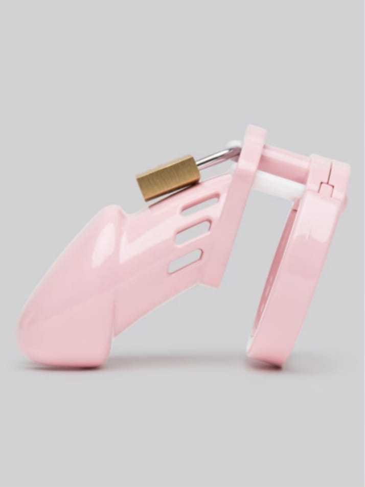 Pink Resin Chastity Cage – Secure Lockable Design